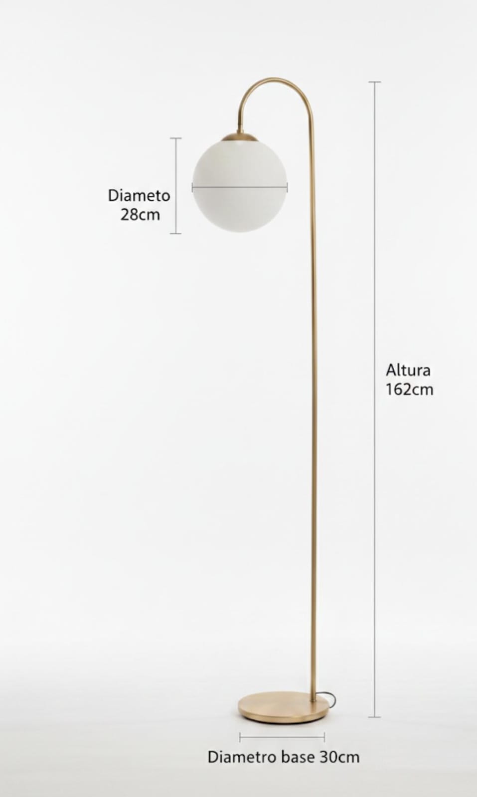 Lámpara Roma de pie con bomba