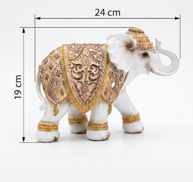 Figura Elefante Parade pequeño blanco