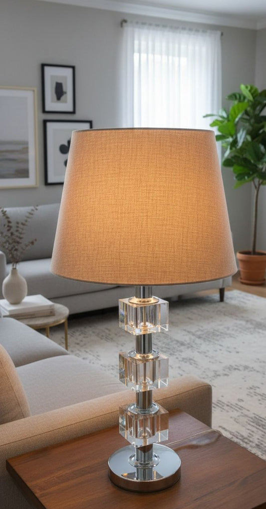 Lámpara 3 Cubos de Cristal