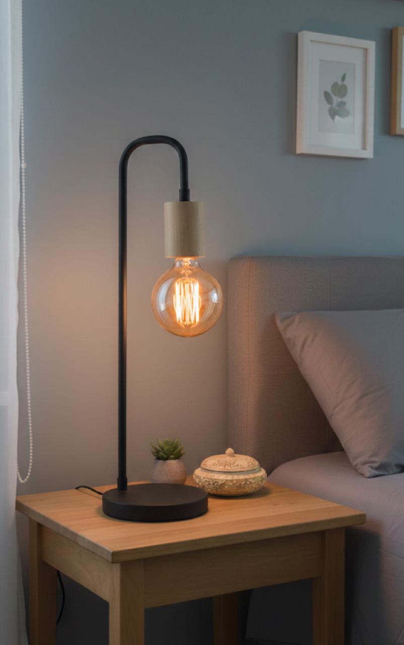 Lámpara Lino vaso madera