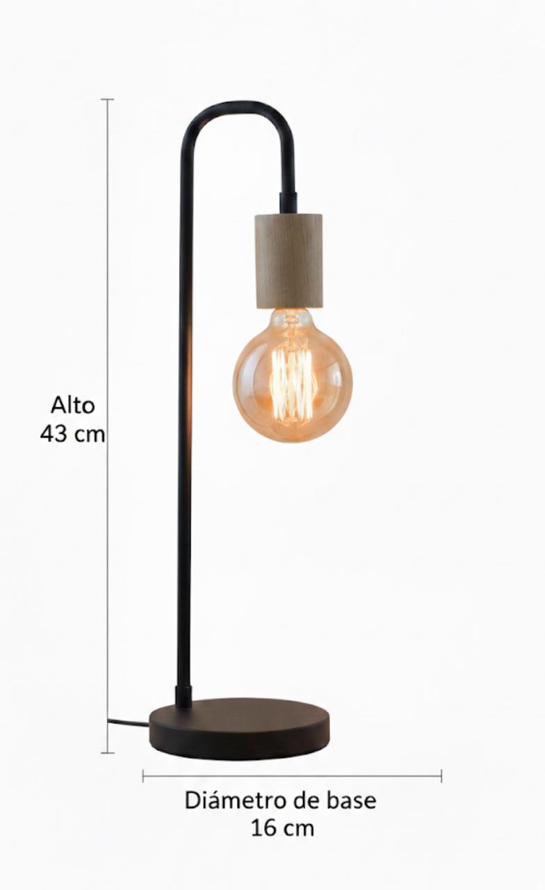Lámpara Lino vaso madera